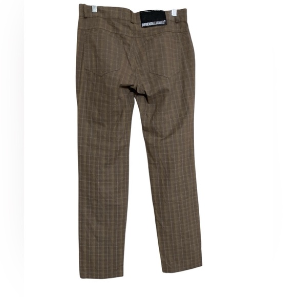 Brown Straight Leg Plaid Trousers - Picture 8 of 8